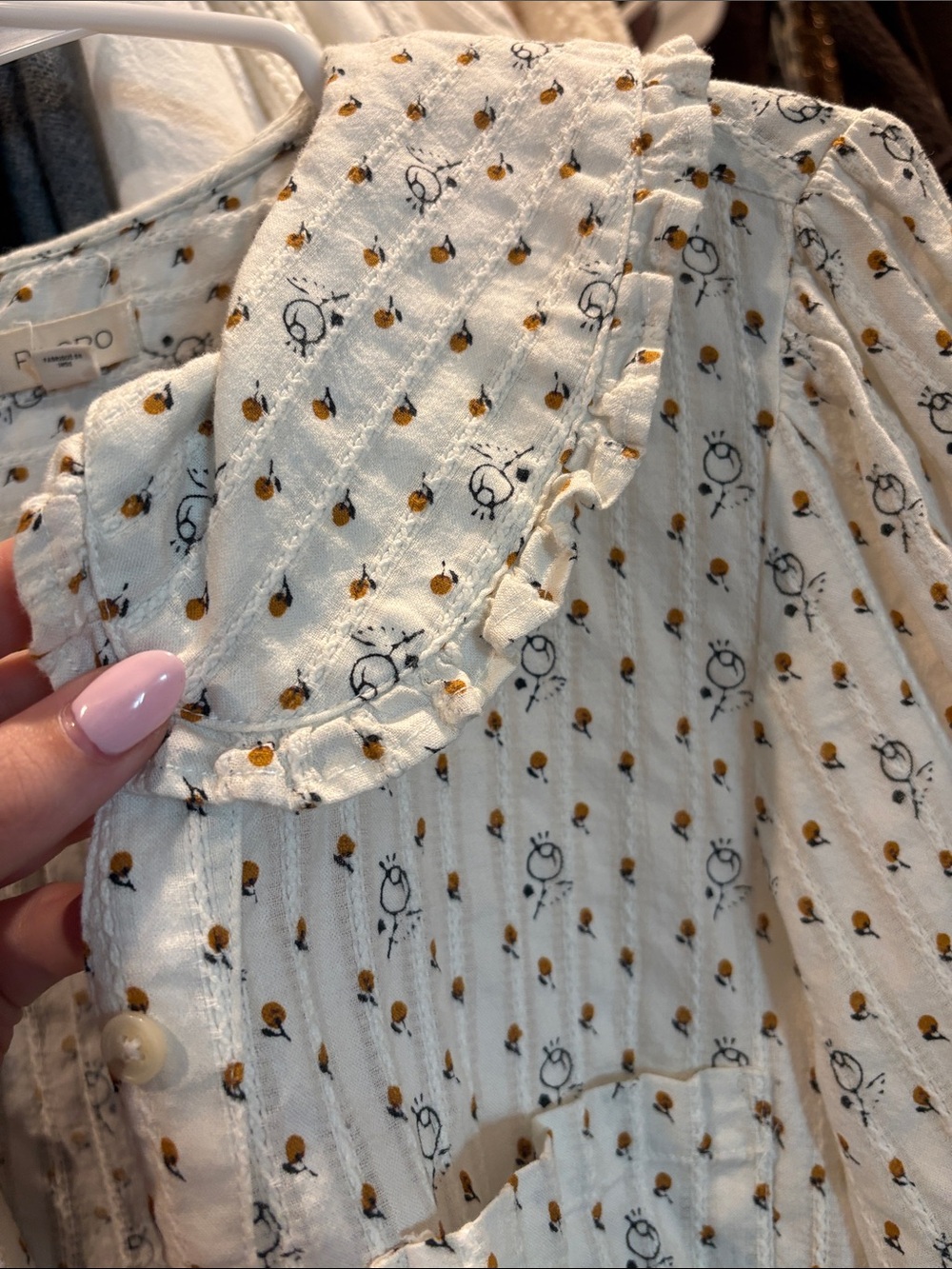 Pilcro Cream Floral Button-Up Blouse - Picture 5 of 6
